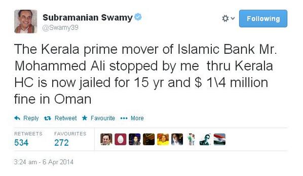Tweet of the day . Hats off to Dr. @Swamy39  
