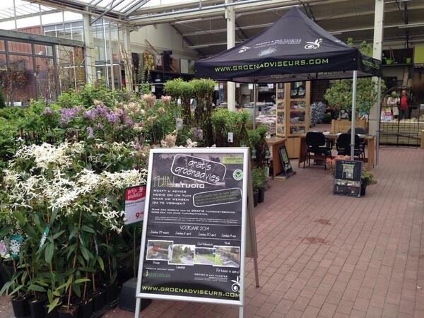 Vandaag staan wij weer bij de intratuin in Duiven met onze TUINstudio. Kom ook langs op zondag 4 mei.