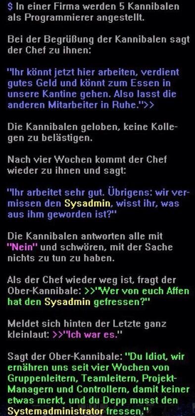saegebre's tweet image. #Kannibalen als #Programmier #witz