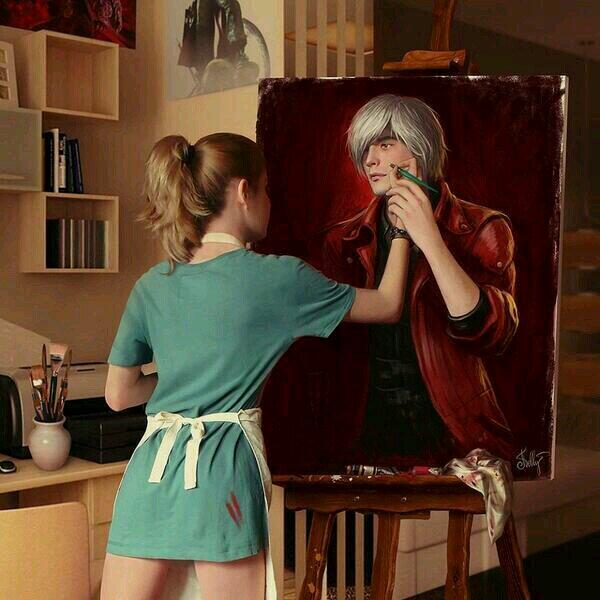 talkmukesh's tweet photo. Painting in a painting amazing... http://t.co/lHZmqy89kO