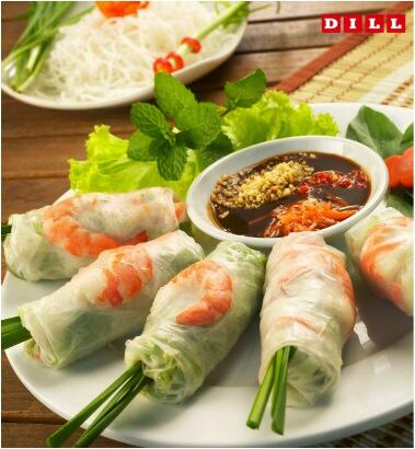 Maandag verse Vietnamese loempia's #Vegetarisch of met kip € 2,50 #budget #eten Laat je verbazen, bij DILL.
