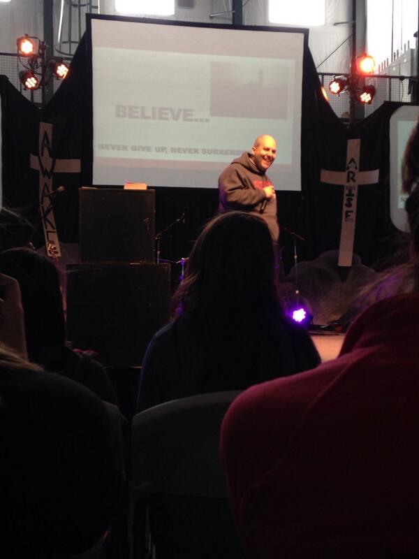 Dohyouth's tweet photo. #FrJoe rappin' #cyc2014 http://t.co/DtWjTo1pfs