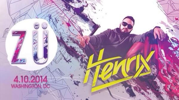 MUTEdc's tweet image. Happy Sunday! @ZuEvents presents @HenrixMusic in 4!