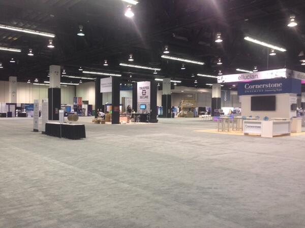 DerekInteract's tweet image. The calm before the storm at #elive14 ! Drop by and talk to #teamelevate for your CE solution needs. #highered
