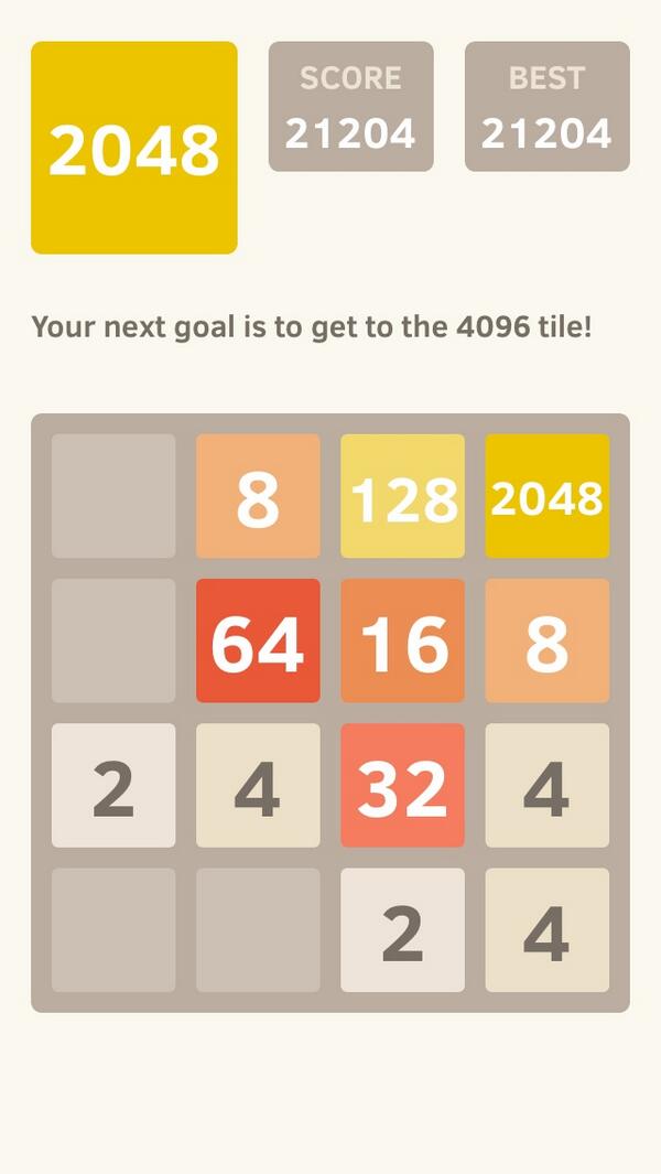I got to the 2048 tile! <a href="/2048_game/">2048</a> itunes.apple.com/app/2048/id840…