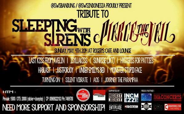 Tribute SWSxPTV diundur jadi 4 Mei di Rogers Cafe &amp; Lounge, Bandung. Jgn lupa dateng ya guys, kita seru2an disana! :D