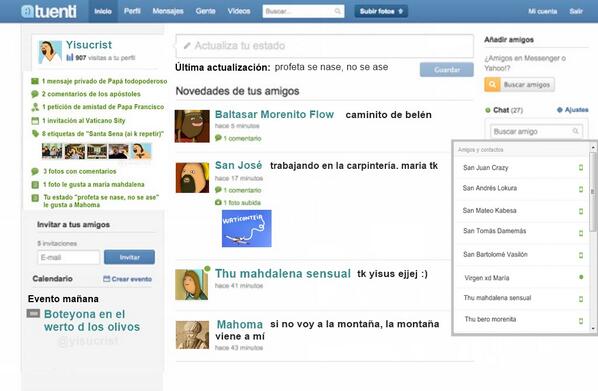 yisucrist's tweet photo. te echo de menos Tuenti http://t.co/csEBOvFnbU