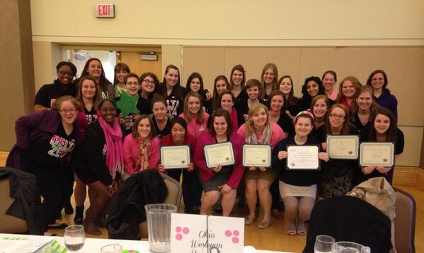 LoveMeSomeHP's tweet photo. @OWU_DZ sisters at #DeltaZetaStateDay2014 with our awards! So proud of my chapter! http://t.co/cdsAptHJoe