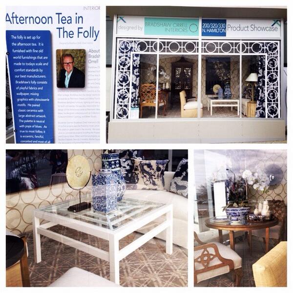 HamiltonPropHP's tweet photo. "Afternoon Tea in the Folly" display designed by Bradshaw Orrell at our @HamiltonPropHP. #designonhpmkt #hpmkt http://t.co/9vVuboOK5b