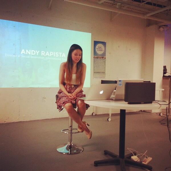 ONEWorldSummit's tweet photo. .@nicolerapista Thanks Andy for touching our hearts. https://t.co/2jk75sXsPx