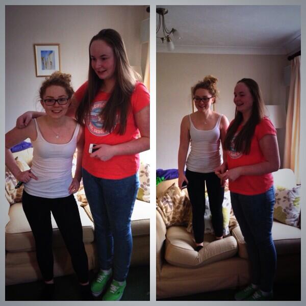 lou___lou's tweet image. This is me and my 13 year old cousin. I think she may have my legs as well as her own #midgetproblems