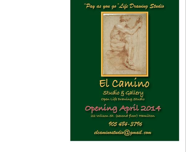 StephanHossbach's tweet photo. The El Camino Studio/ Gallery is now open. Evening and Saturday life drawing sessions. Check http://t.co/7i9R6GXLO9 http://t.co/OqSM3xfqdY