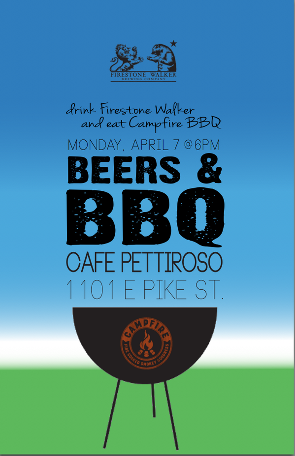 firestonebeerWA's tweet photo. Celebrate our first sunny spring day with @FirestoneWalker and Campfire BBQ at Cafe Pettiroso! http://t.co/VYjVVaJAQc