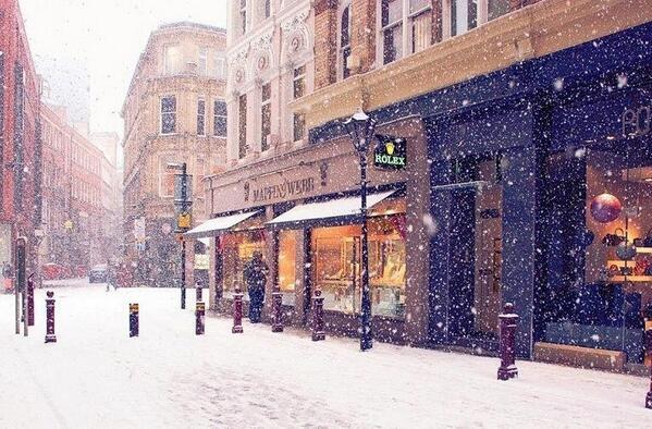 Winter in Manchester, England