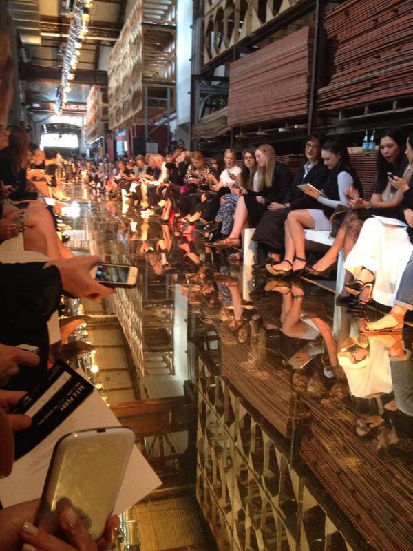 AnnaLogan_'s tweet photo. Gorgeous gleaming runway @AlexPerry007 minutes from showtime #MBFWA http://t.co/yPvGFuae5v