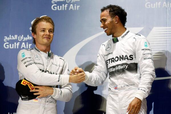Petronasbrands's tweet photo. Congrats! Another pole-to-flag victory for @MercedesAMGF1 at #BahrainGP2014. Hats off, thumbs up! #PrimaxEfficiency http://t.co/bcCCjEaeDB