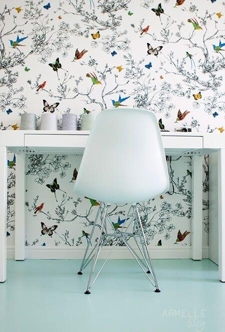 hoipoco's tweet image. A nature inspired work area. #interiors #wallcoverings #tips #decorating