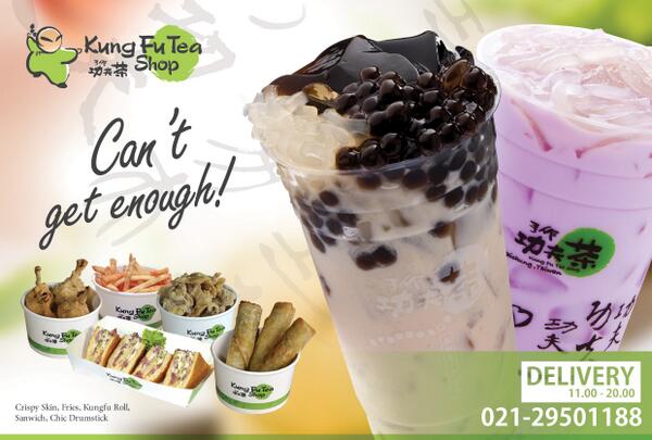 KungFuTea_ID's tweet photo. Too busy to visit our store? Too comfortable to leave your home? No problem. We have delivery service now! http://t.co/e0IynDT4GX