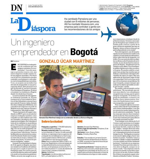 GabrielCalabuig's tweet photo. "@tgacebo: Sorpresa en la trasera del @DiariodeNavarra: @GonzaloUcar en persona! @tecnun por el mundo http://t.co/gQFCEqg7qo" @alvaro_ucar