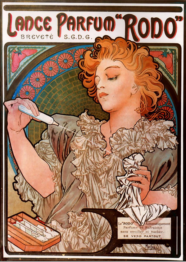 arteaIdia's tweet photo. "Lance Parfum Rodo" (1896), Alfons Mucha (República Checa) - Modernismo http://t.co/YPO57cecWd