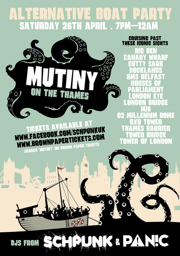 More <a href="/Schpunk/">Matt from Schpunk</a> &amp; <a href="/panicsouthend/">PANIC</a> BOAT PARTY details
<a href="/ianpunter_dj/">ian punter</a> @DJfunkster <a href="/ChrisLoveDJ/">Chris Love</a> brownpapertickets.com/event/575036