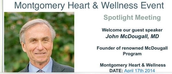 MHWCiera's tweet photo. Looking forward to @johnmcdougallmd  &amp;  @DrBMontgomery lecture on 4/17/14 at the United Way!  Have you RSVP'd yet? http://t.co/degKL4sFJT