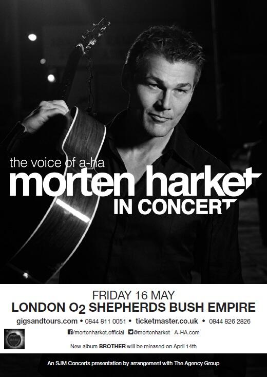 gigsandtours's tweet photo. a-ha frontman @mortenharket plays a solo #London @o2sbe on 16th May. Get tickets here: http://t.co/0vg2NzPndF http://t.co/AUgTnIEPic