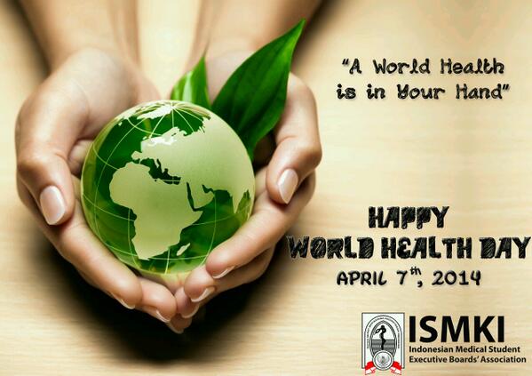 ISMKI_Indonesia's tweet photo. A world health, is in your hand (: #HappyWorldHealthDay #April7th2014 http://t.co/Nshdi8UYS9