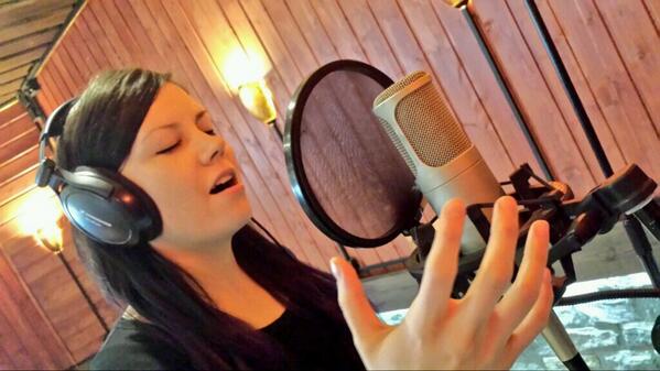 The very first tweet from the studio. Recording vocals for the debut album. Yarr! #studiosessions