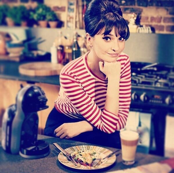 Talented <a href="/GizziErskine/">Gizzi Erskine</a> for the #nescafedolcegusto campaign. Styling by <a href="/SineadMcKeefry/">Sinead McKeefry</a>