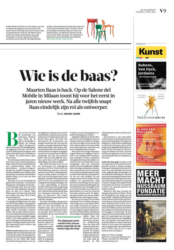 Didn't get the chance to pick up a copy of @deVolkskrant last weekend? Read the interview: