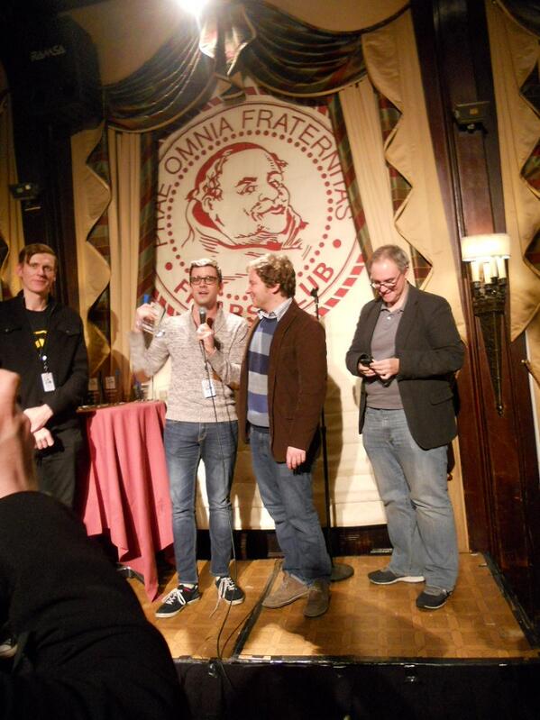 PrinceStreetENT's tweet image. .@EricJohnsonFilm presents @michaelurie&apos;s THE HYPERGLOT w/ Best Short Film Award! #Congrats #AudienceAward #FCCFF