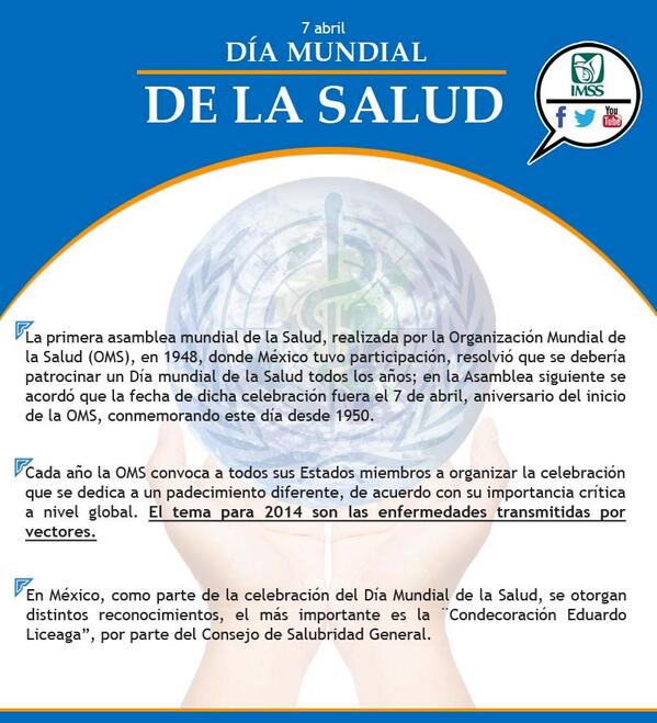 Hoy conmemoramos el #DíaMundialdelaSalud