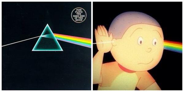 学生系ロックbot 在 Twitter The Dark Side Of The Moon ピンク フロイドのアルバム 左のジャケットが 右のカツオの画像の元ネタとなっている Http T Co Hp8nlep0mn Twitter