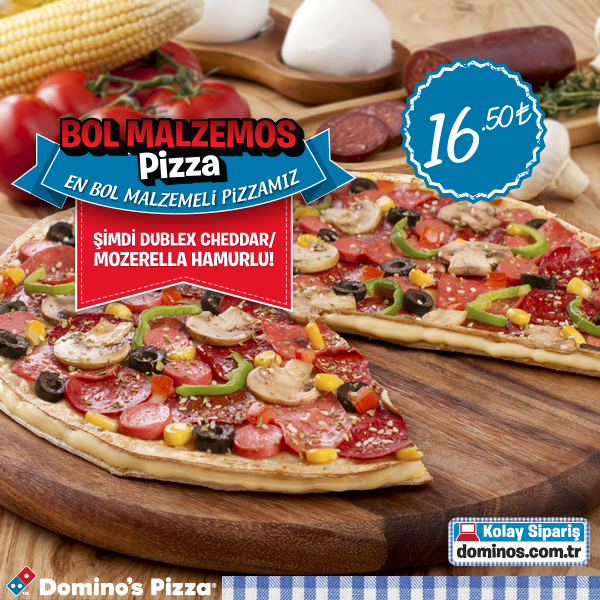 Domino's Pizza TR on Twitter &quot;Dublex Cheddar/Mozerella hamurlu Orta
