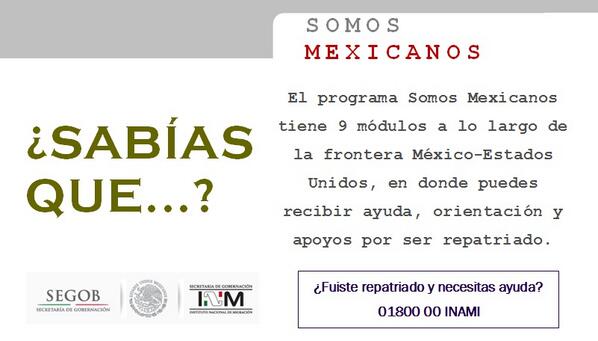INMSomosMX's tweet photo. Siguenos en Facebook Somos Mexicanos http://t.co/zTykveqmSB