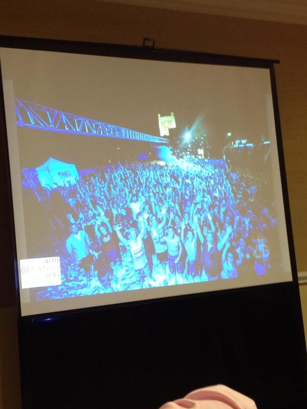 UWMUnionEvents's tweet image. photo of foam party from Oklahoma University. Would this work at #UWM? Spaights or Pangaea Mall? Concourse? #ACUI14