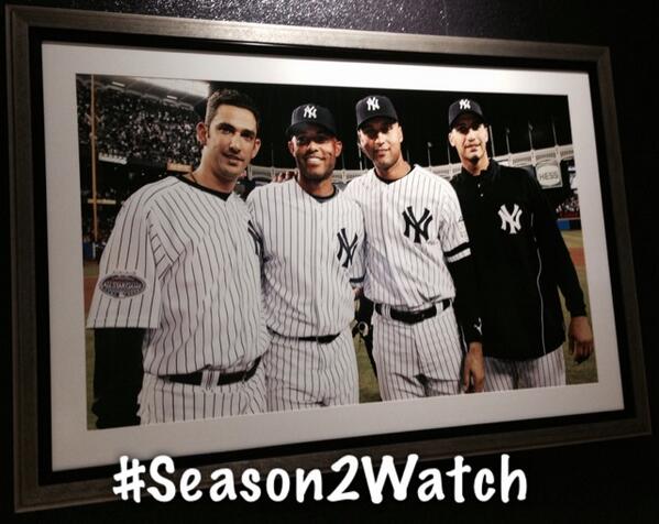 YESNetwork's tweet photo. Don't miss the #Core4 reuniting to throw out ceremonial first pitches at today's #OpeningDay at Yankee Stadium. http://t.co/V7uvi7PHI1
