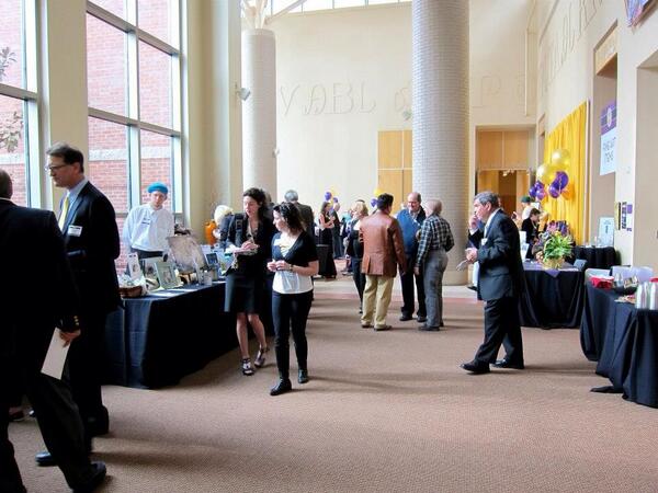 A view of <a href="/WCU/">Western Carolina University</a> silent auction this past Friday, April 4th. #art #museum #wcu #westerncarolinauniversity