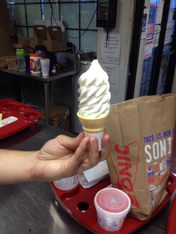 Perfect ice cream cone #icecream #sonic