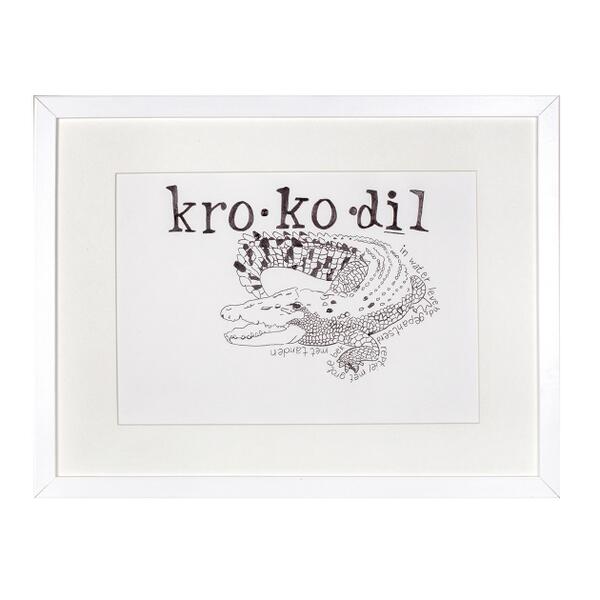 MadeInZwolle's tweet photo. Uitgelicht: Een werk van #LydiaKramer @LydIllustraties 'Krokodil', te koop bij #MadeinZwolle http://t.co/mMflJYr4Lz