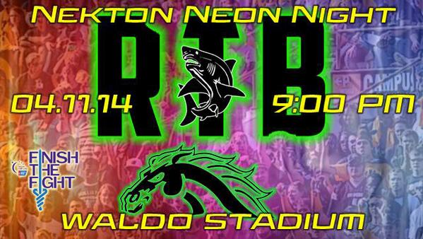 wmualumni's tweet photo. We will be there! “@wmubroncofans: you're invited to #Nekton Neon Night this Fri @ Waldo Stadium! #WMURelay14 http://t.co/c0osHK9vdA”