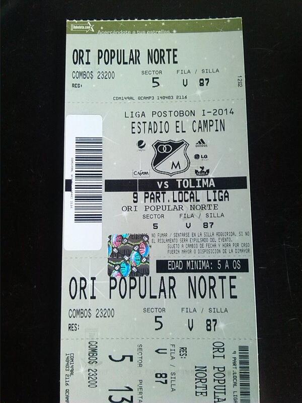 Javier_Sampayo's tweet photo. Una Vez Mas °°/M *-* 

Ultimo partido todos contra todos♥
Ya con mi boletica en mano :D http://t.co/yu2Q18ieyc