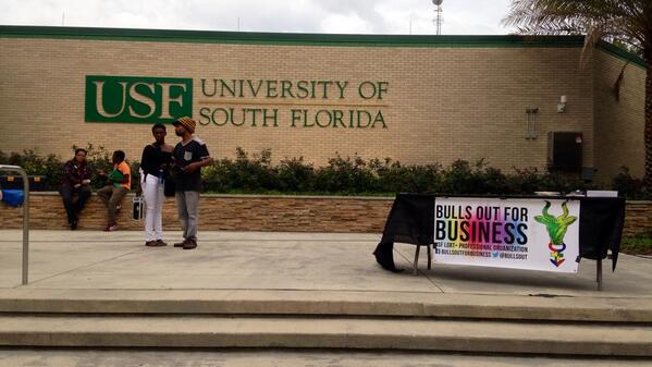 BullsOut's tweet image. HAPPENING NOW: Come to the @USouthFlorida SVC Courtyard for a night of discussion on LGBT advocacy and equality!