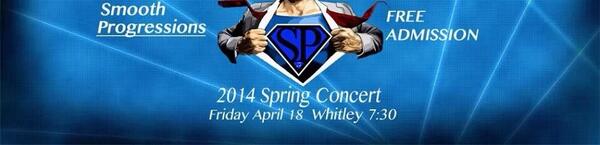 April 18 is the day of our free Spring Concert in Whitley Auditorium! Hope to see you there &amp; as always, #besmooth