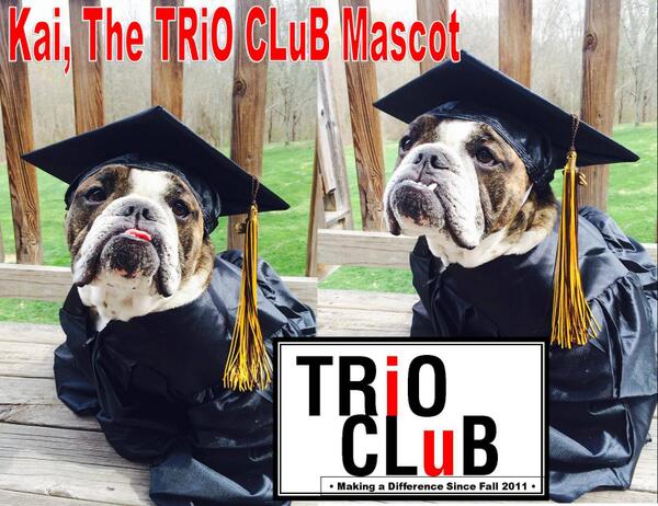 Kai is showing how to pose appropriately for your graduation photos. (Tongue Out is Optional) #trionation #trio