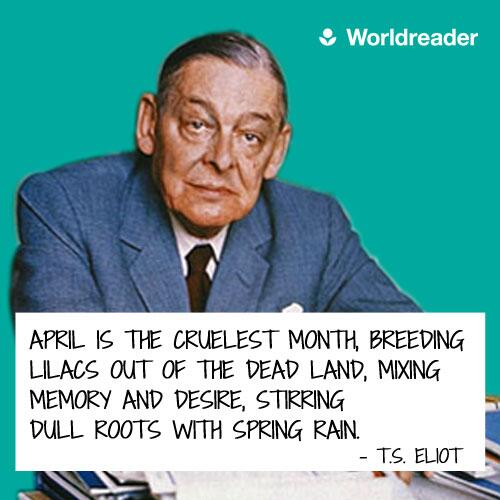 worldreaders's tweet photo. Will you help us prove T.S. Eliot wrong by making April the Kindest Month? Find out how on Wednesday. #AprilKindness http://t.co/OJG2gCyBlX