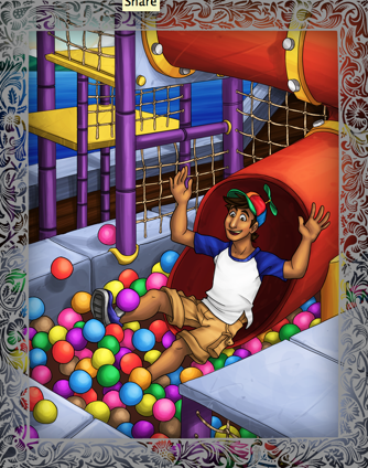 Into the ball pit! Does this remind you of your childhood? #tpc #paradisecove #adventureawaits