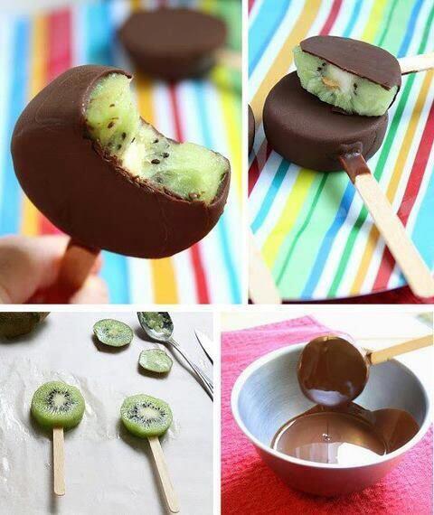 Healthfooods's tweet photo. Kiwi ice cream http://t.co/gGZvpv9qMi