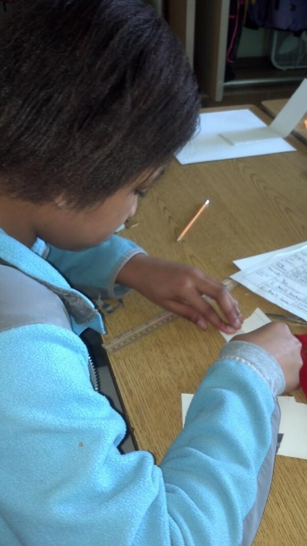 PPSBond's tweet photo. Faubion students begin constructing after designing their "clients" room in @boora Architect In Schools. http://t.co/HcKM6S0edV
